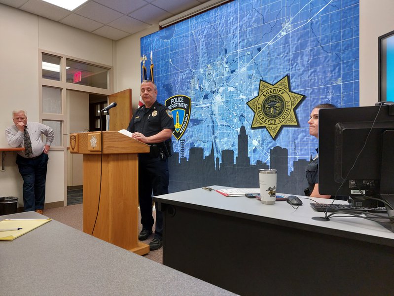 LPD interim chief Brian Jackson briefs the media on Monday, June 14