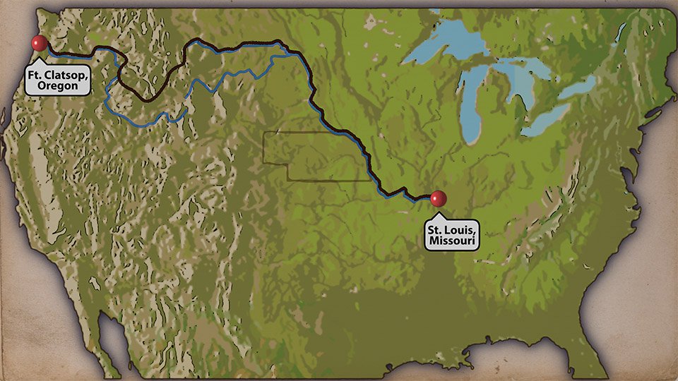 Lewis and Clark's Expedition Map